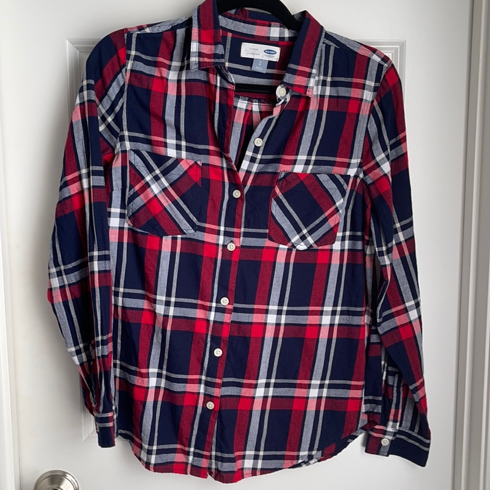 Button flannel shirt